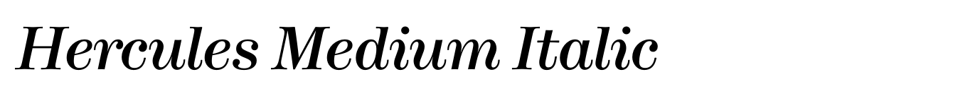 Hercules Medium Italic